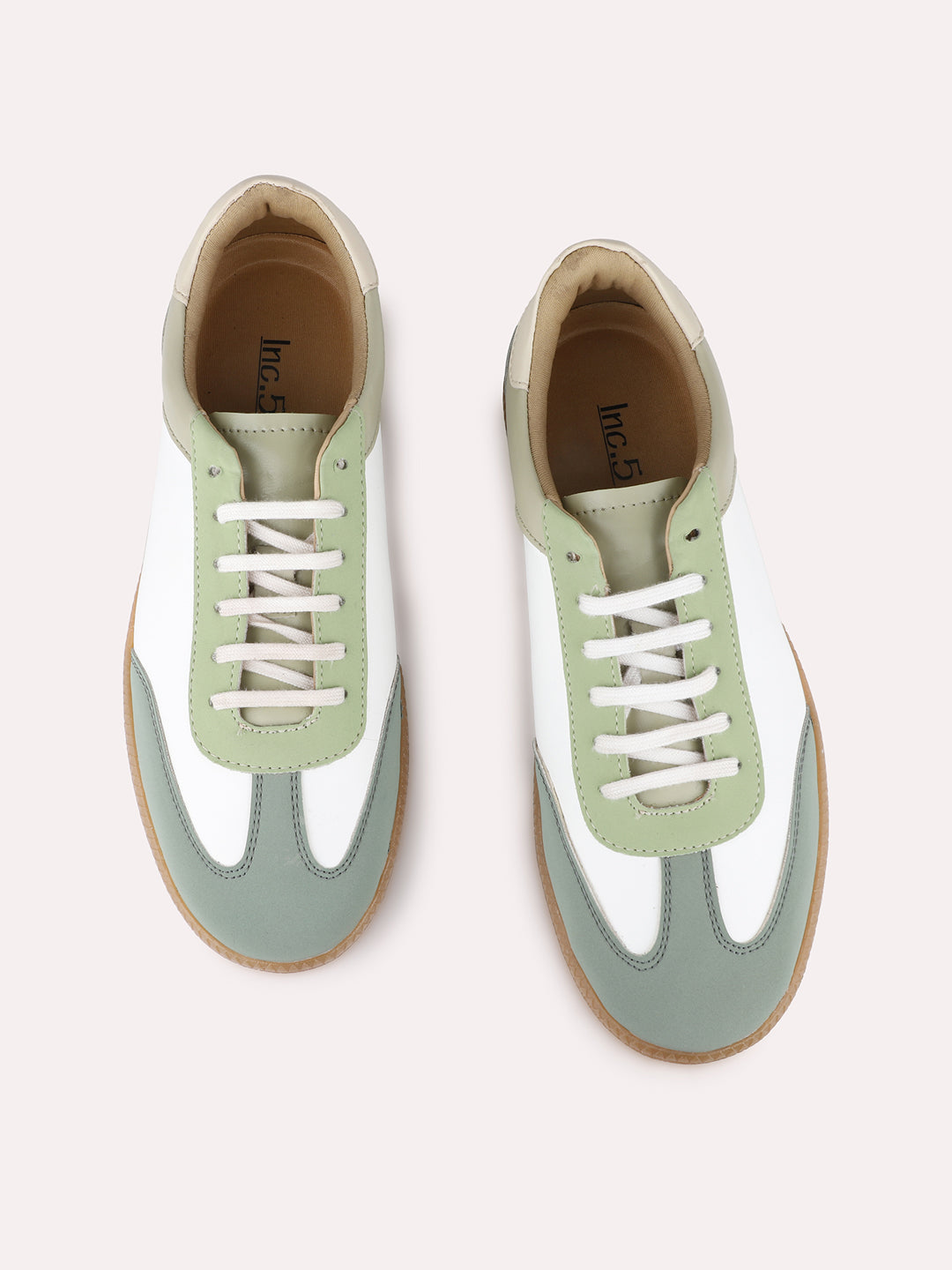 Women Green Casual Solid Pointed Sneakers