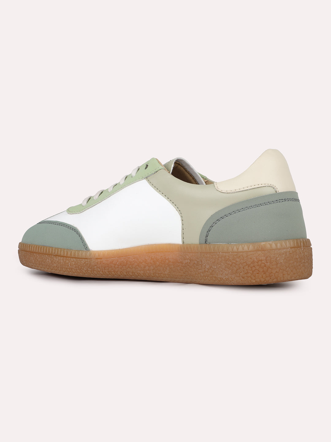 Women Green Casual Solid Pointed Sneakers
