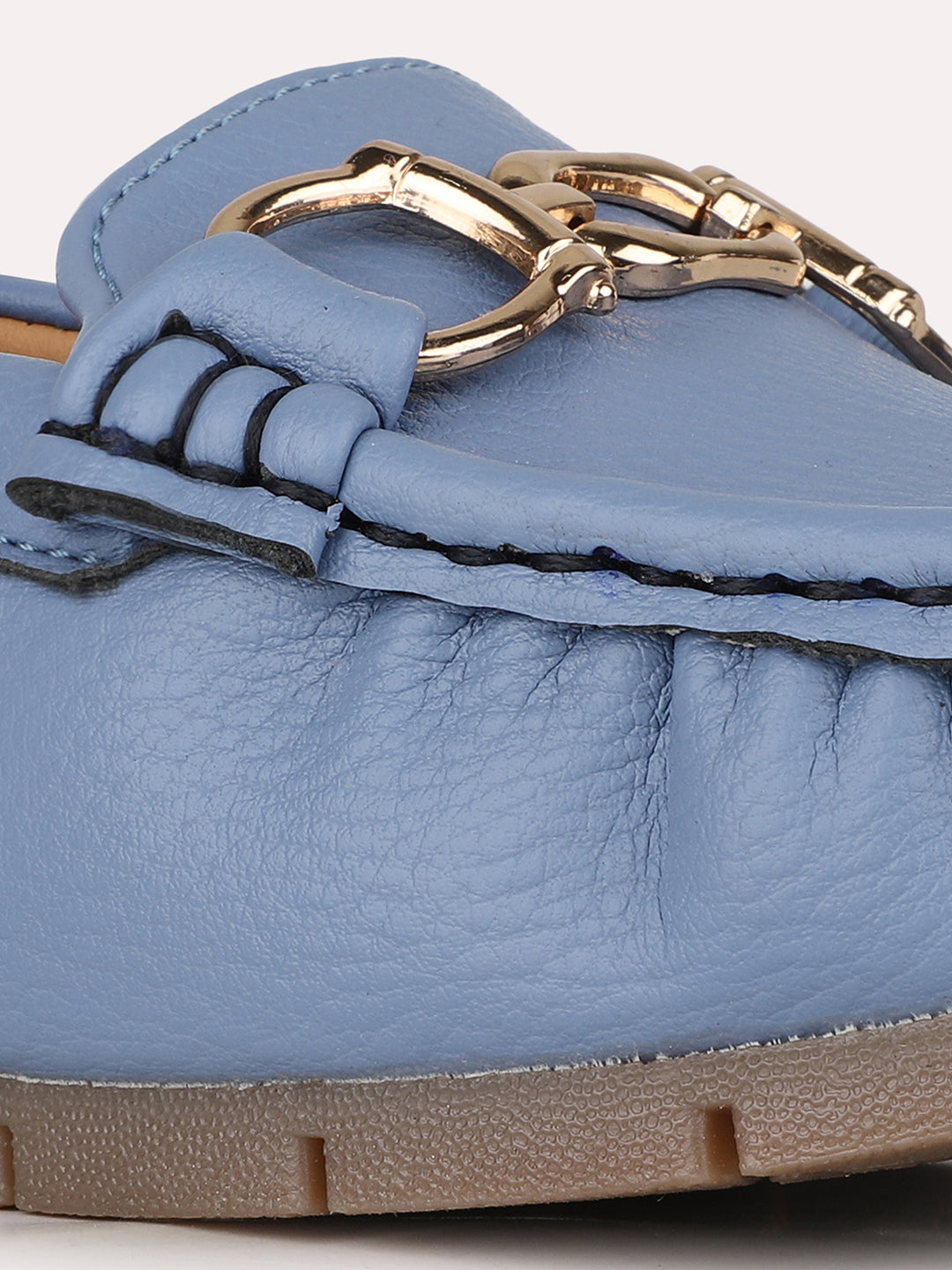 Women Blue Casual Solid Pointed Loafers