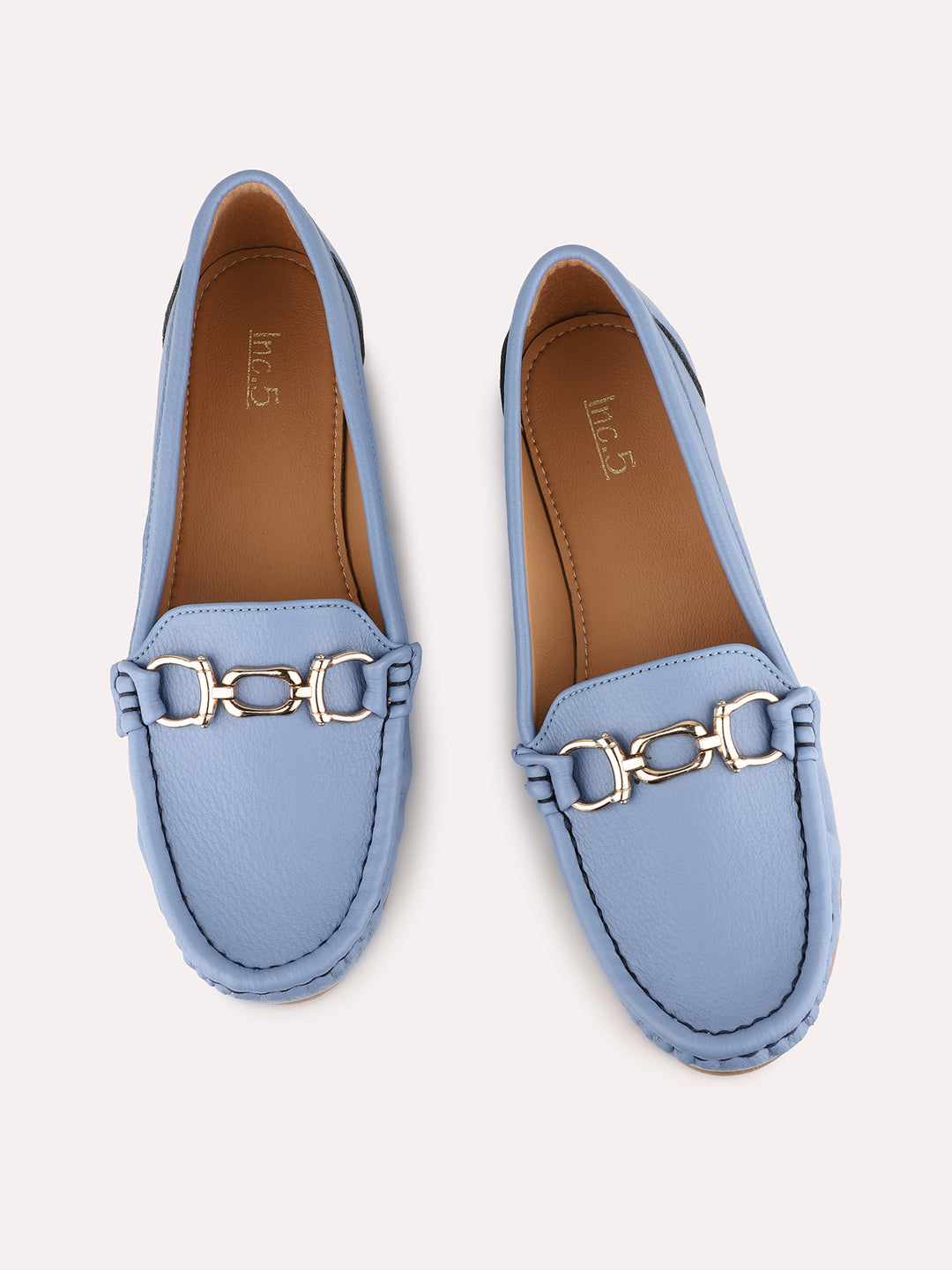 Buy Now Women Blue Casual Solid Pointed Loafers