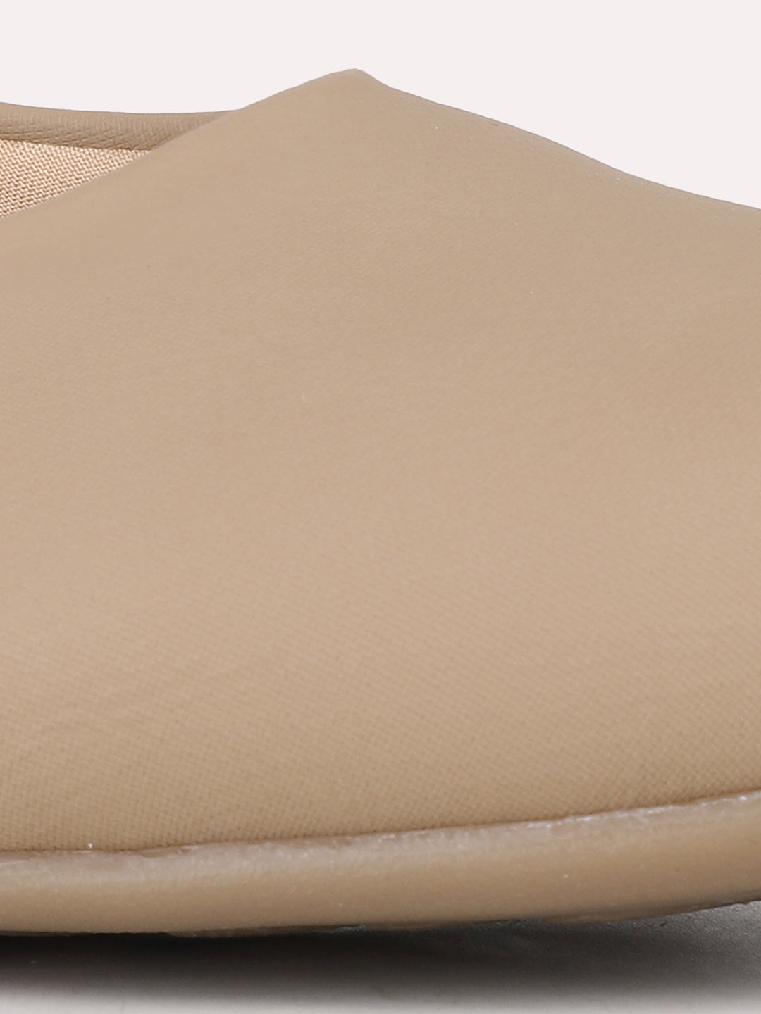 Women Beige Casual Solid Pointed Flat Ballerinas