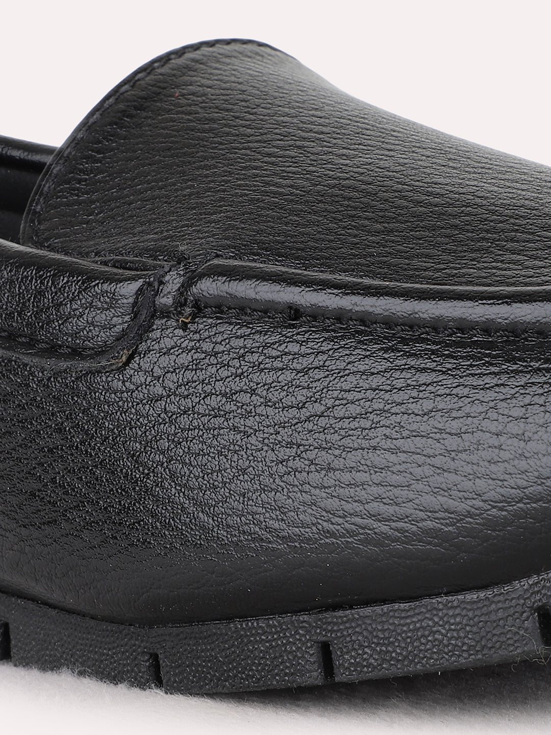 Womens Black Casual Solid Round Toe Loafer Shoes