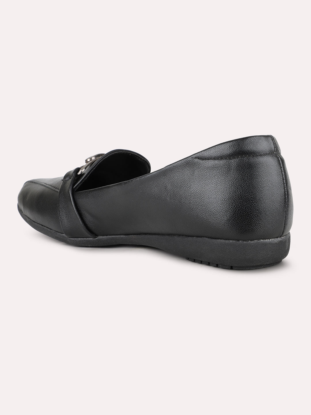 Women Black Casual Solid Pointed Pumps