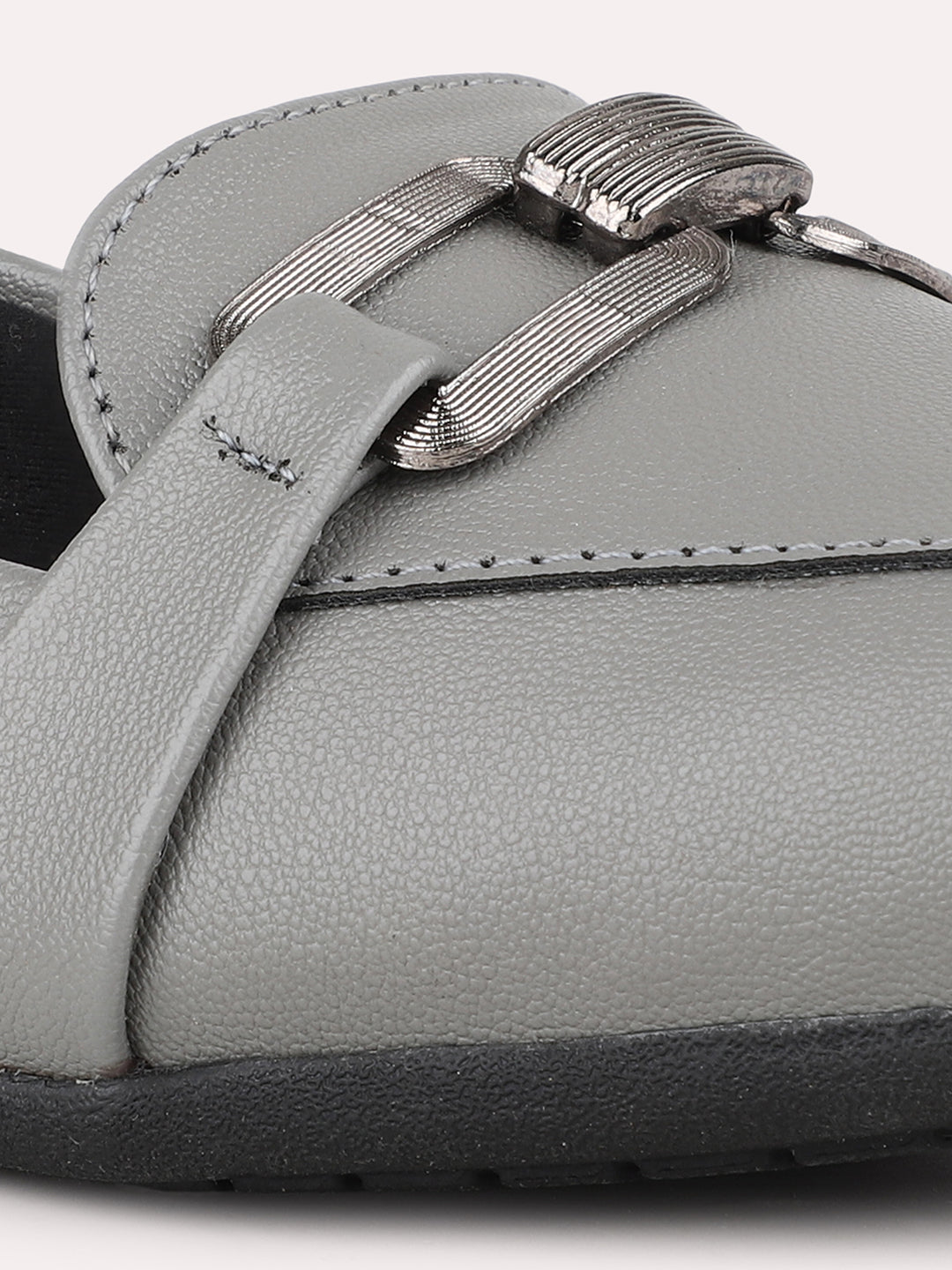 Women Grey Casual Solid Pointed Pumps