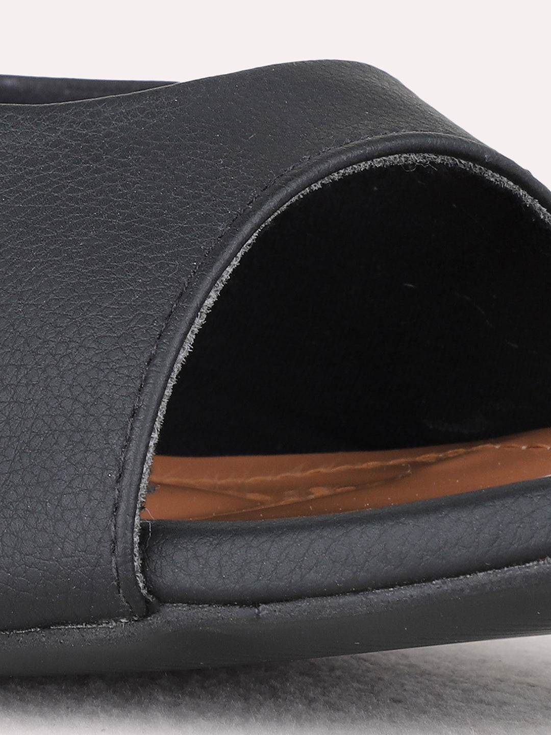 Womens Black Party Wear Solid Square Toe Kitten Heel Sandals