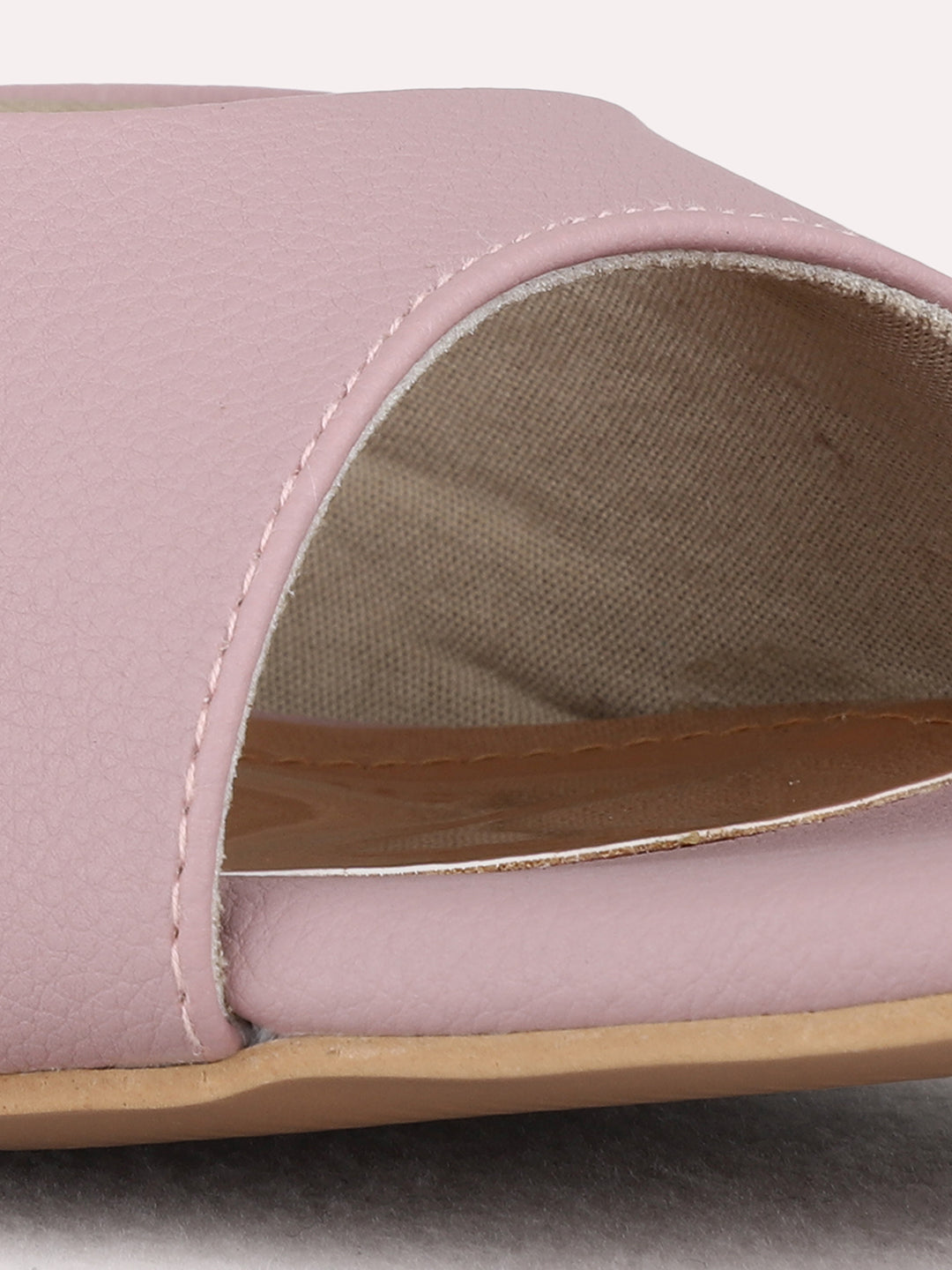 Womens Pink Party Wear Solid Kitten Heel Sandals