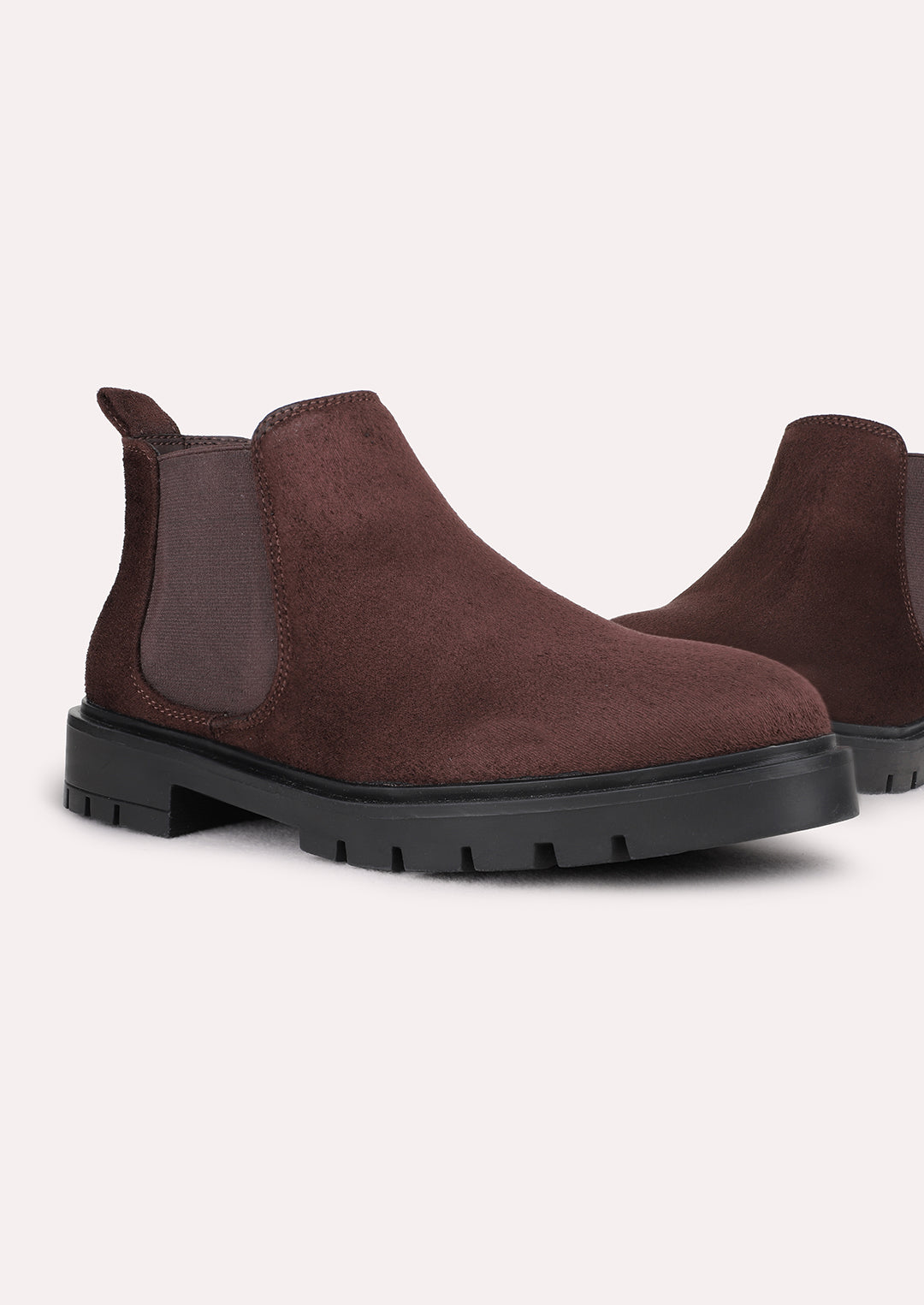 Womens Brown Casual Solid Chelsea Boots