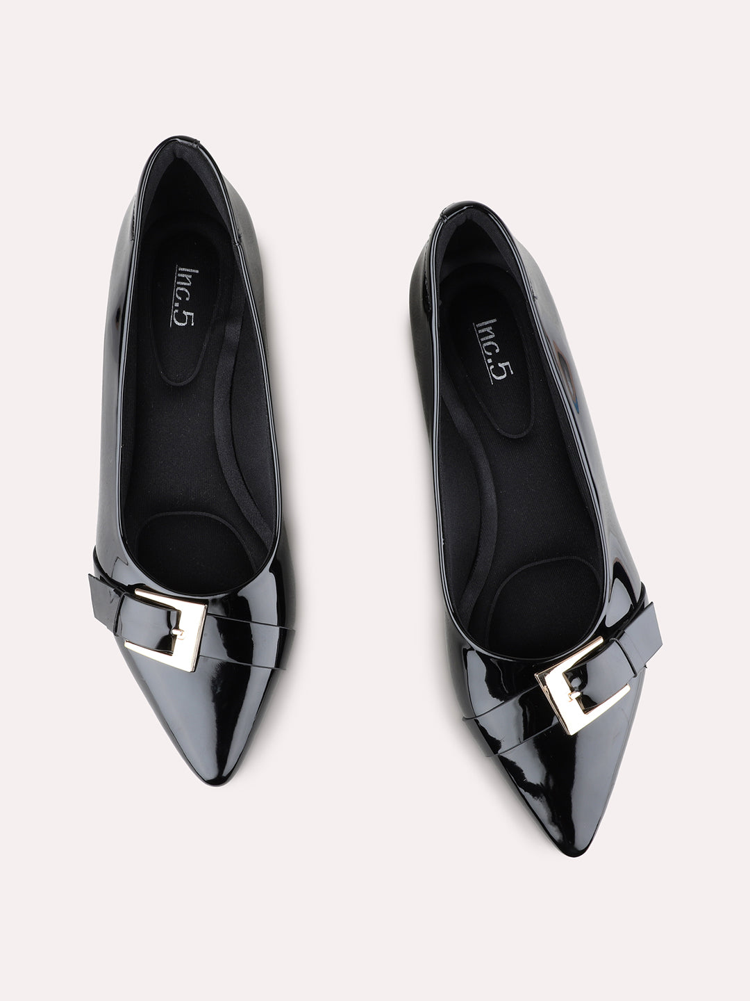 Womens Black Party Wear Solid Pointed Toe Block heels Pumps
