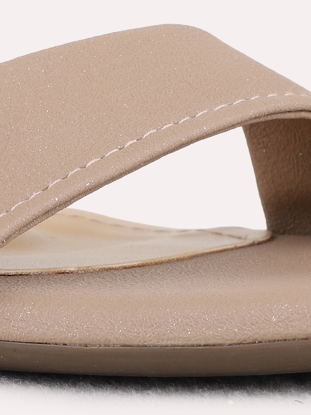 Womens Brown Party Wear Solid Square Toe Block Heel Sandals