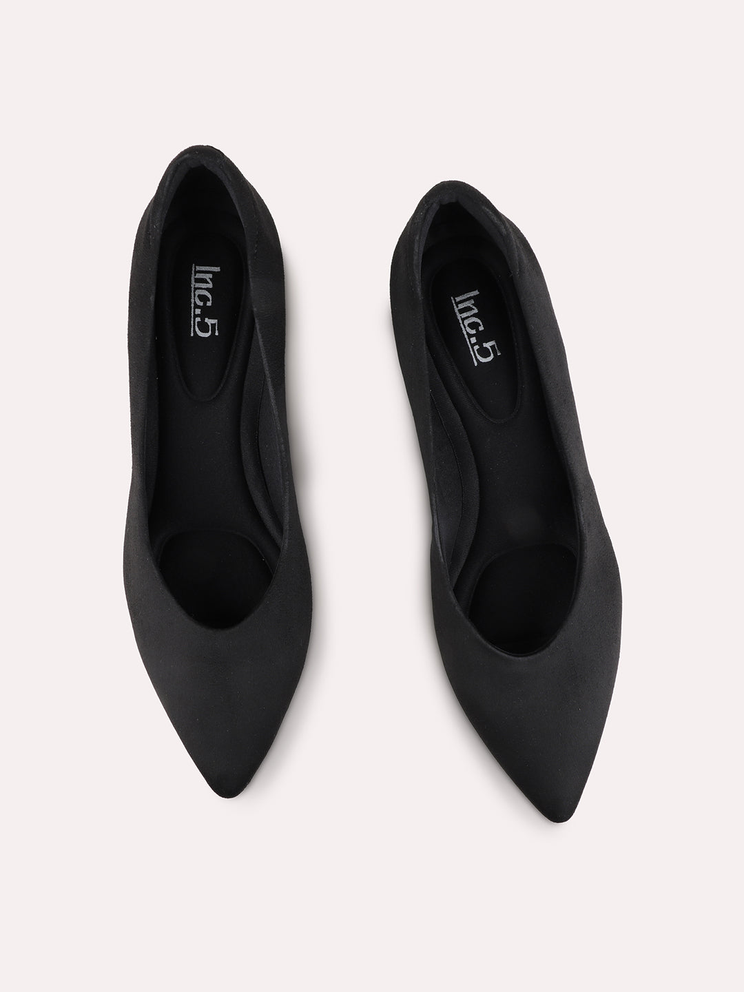 Womens Black Party Wear Solid Pointed Toe Pumps