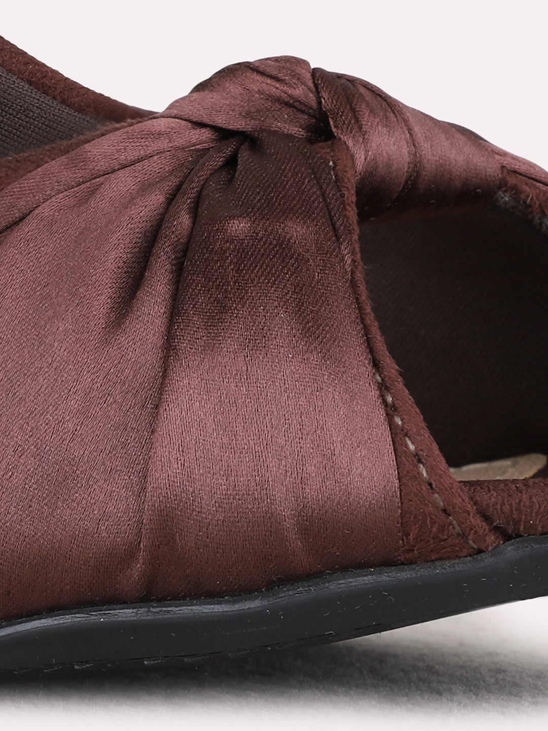 Womens Brown Party Wear Solid Round Toe Block heels Pumps