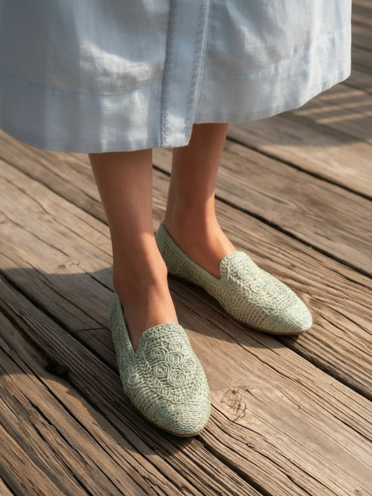 Womens Beige Party Wear Embellished Pointed Toe Block heels