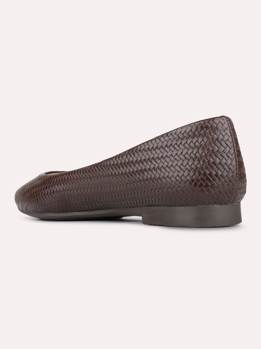 Womens Brown Casual Solid Round Toe Ballerinas