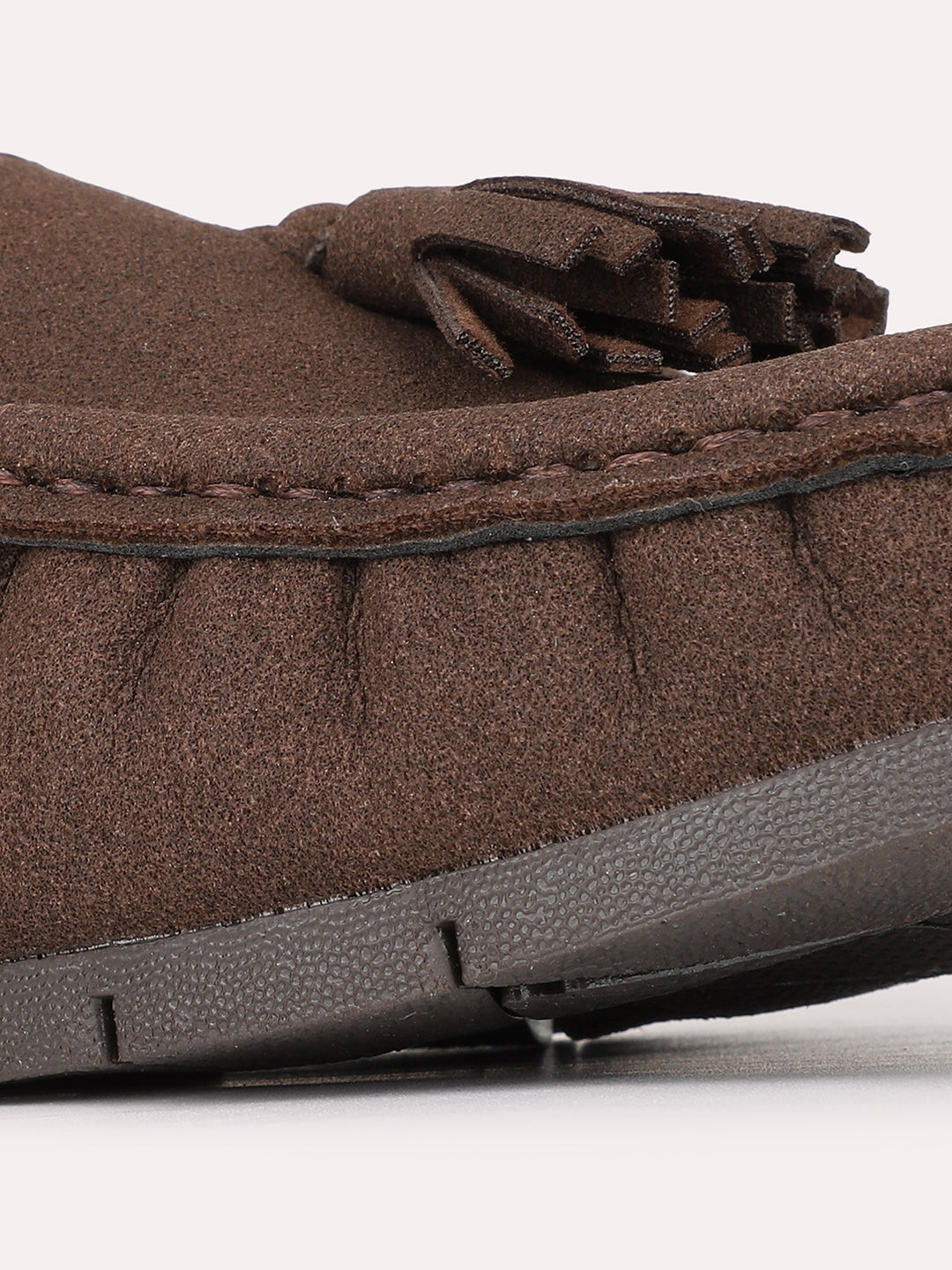 Womens Brown Casual Solid Pattern Round Toe Loafers