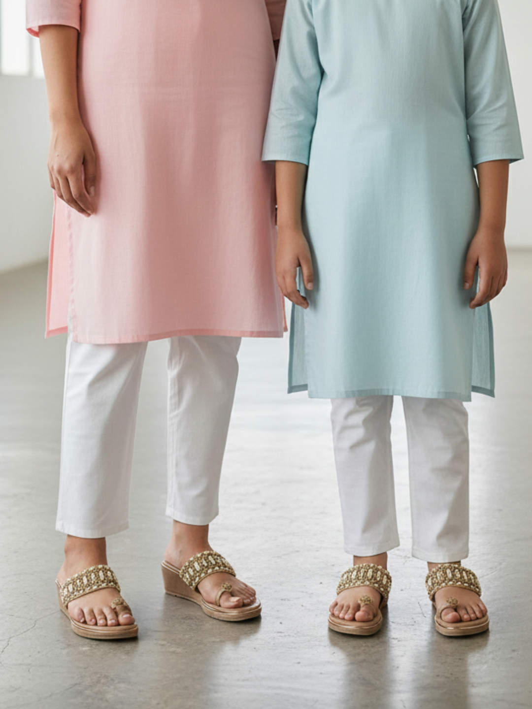 Women Antique Embellished Ethnic Wedge Heels