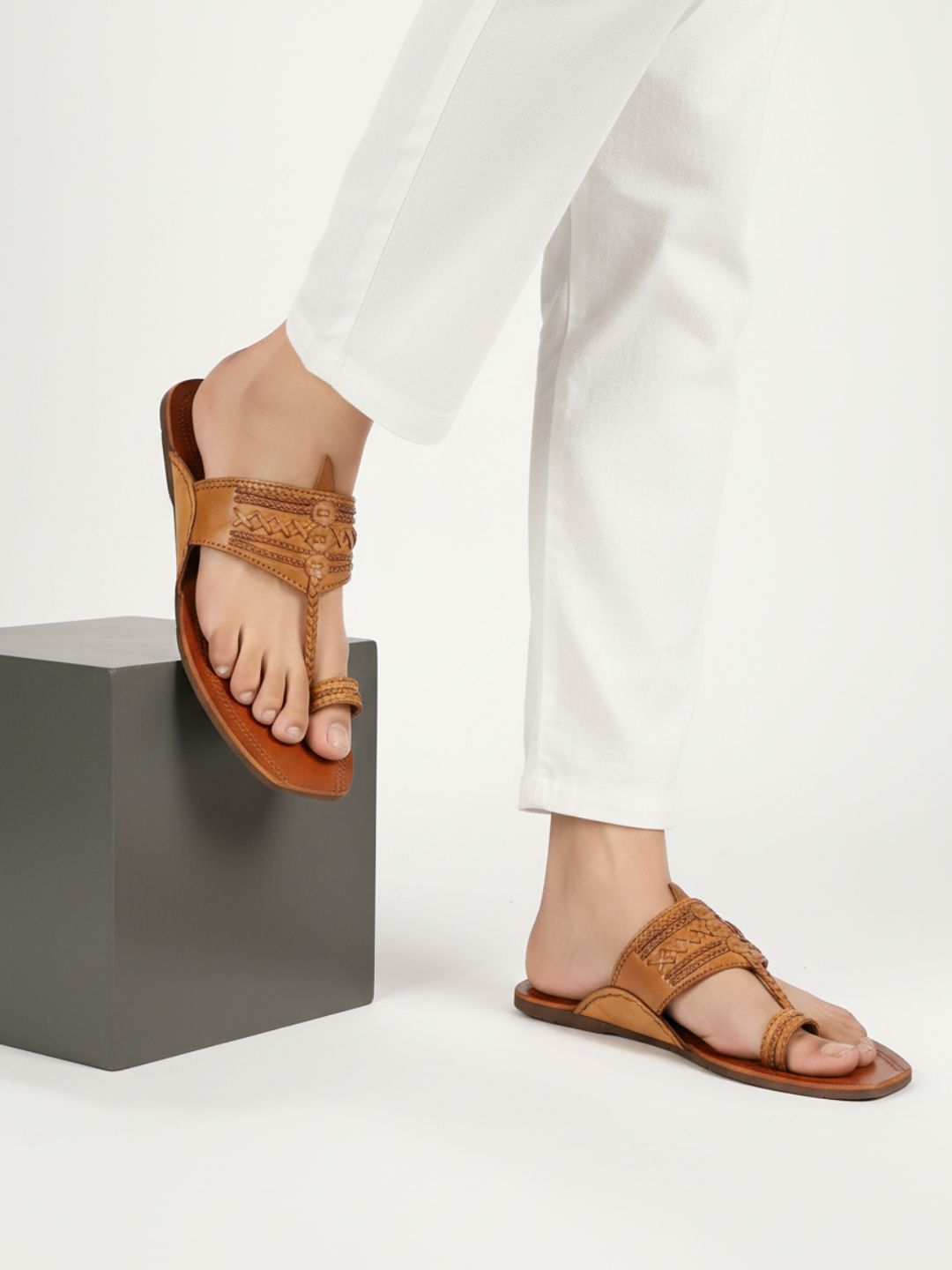 Privo Tan Kolhapuris Sandal for Men