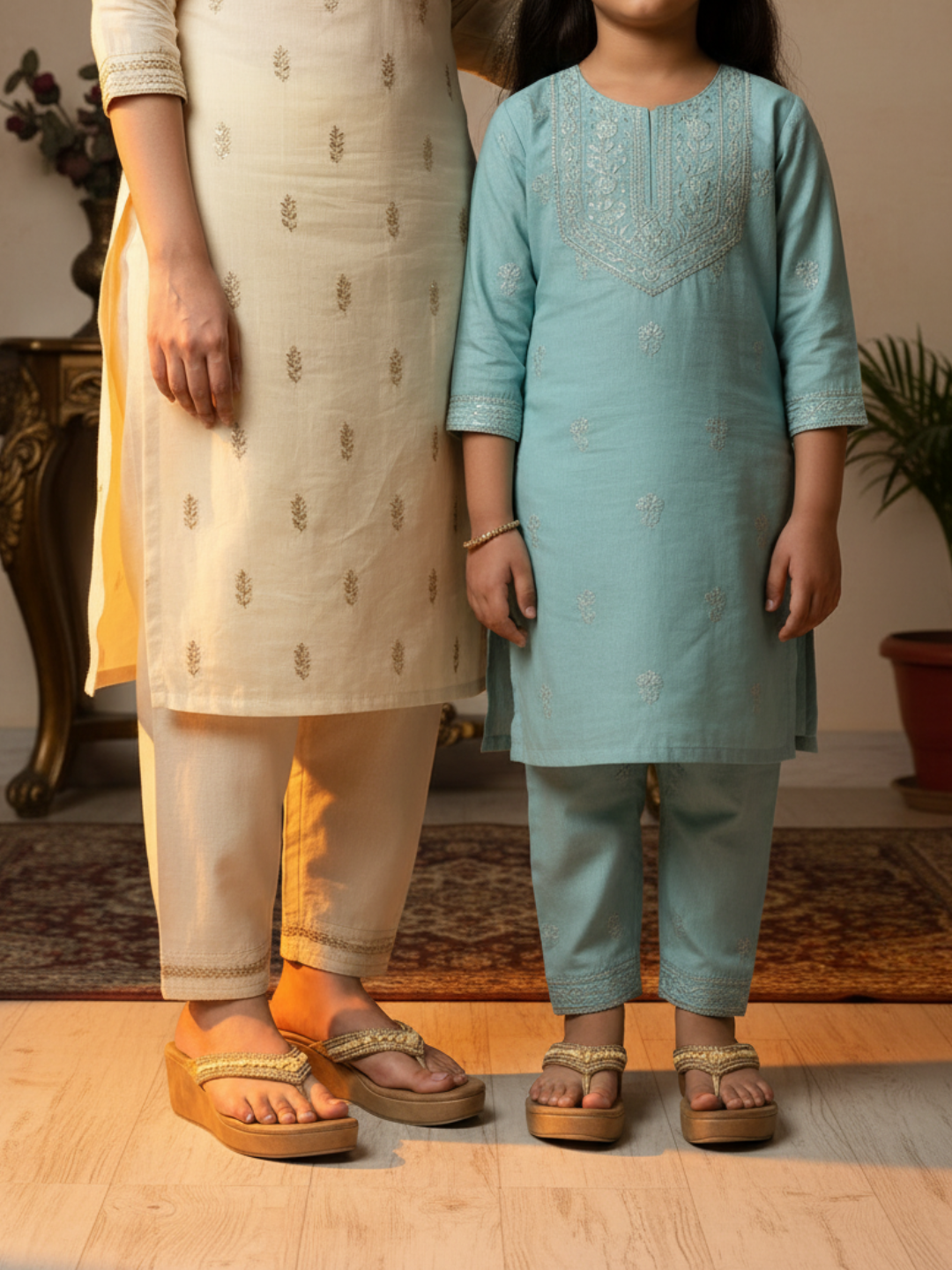 Women Antique Embellished Wedges