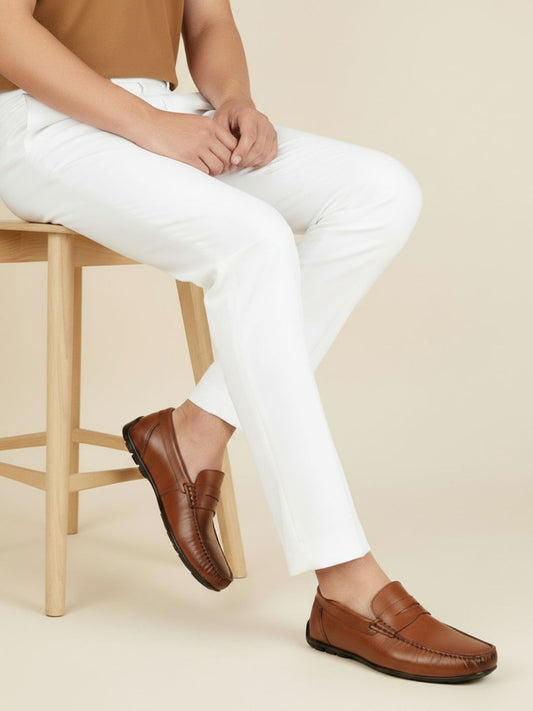 Atesber Tan Casual Driving Shoes For Mens