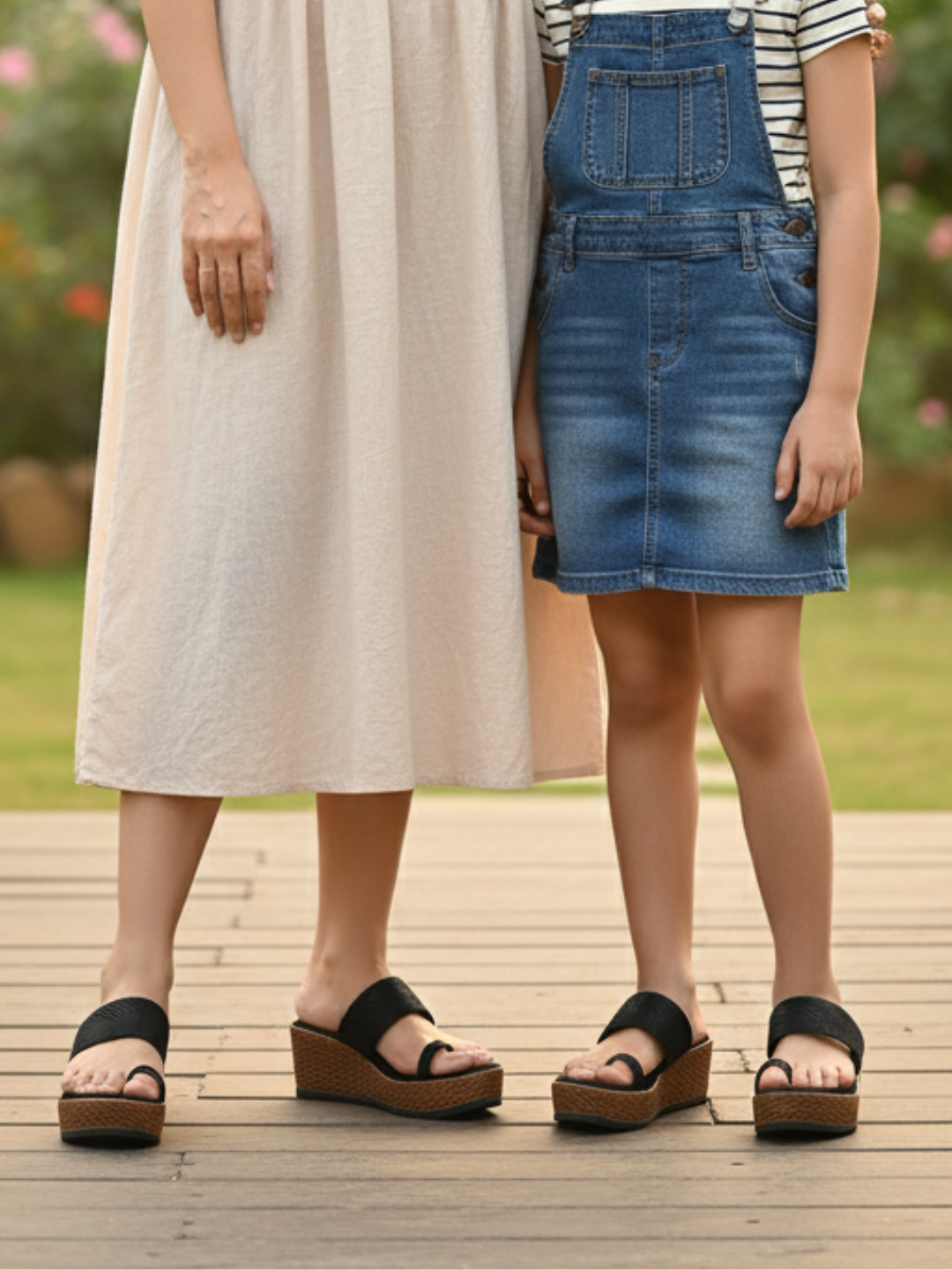 Women Black Metallic Print One Toe Wedge Sandals