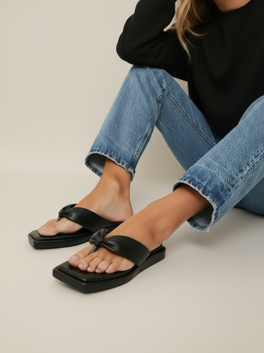 Women Black Wedge Heels