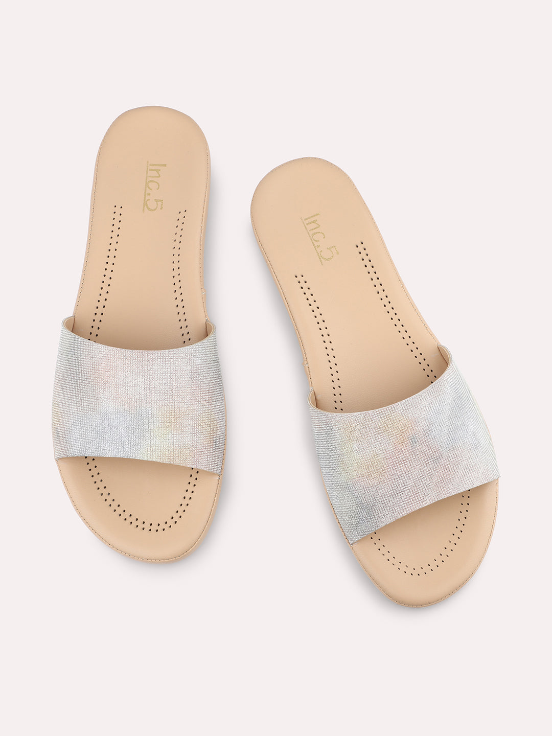 Women Beige-Toned Embellished Comfort Heels