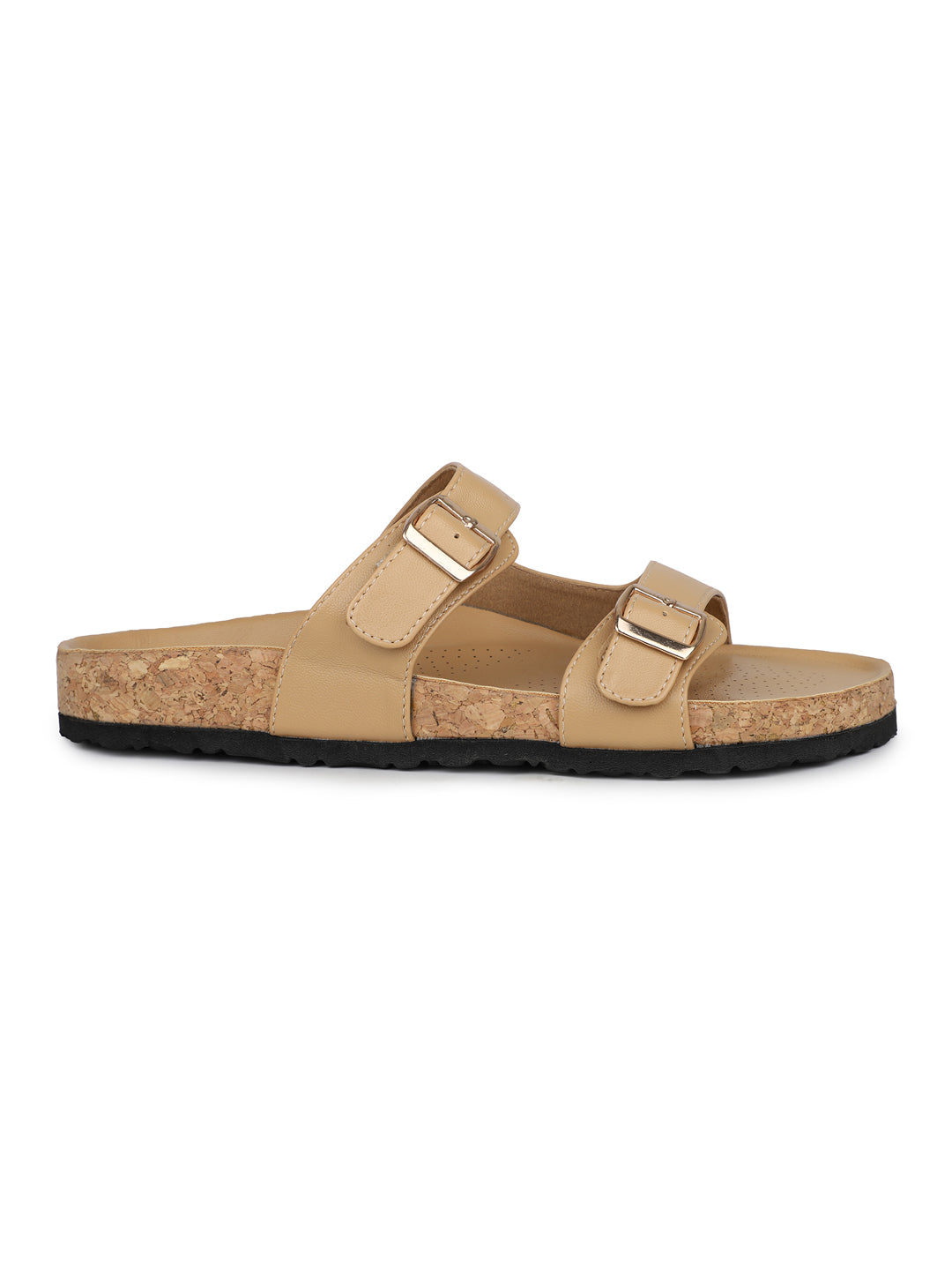 Womens Beige Casual Solid Open Toe Flats
