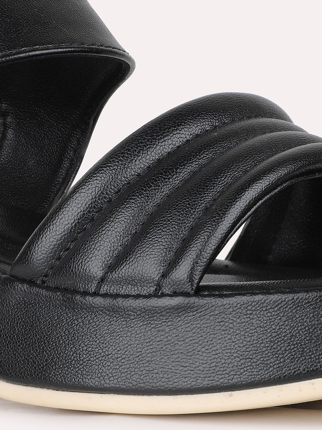 Women Black Party Wear Solid Pointed Platform Heels