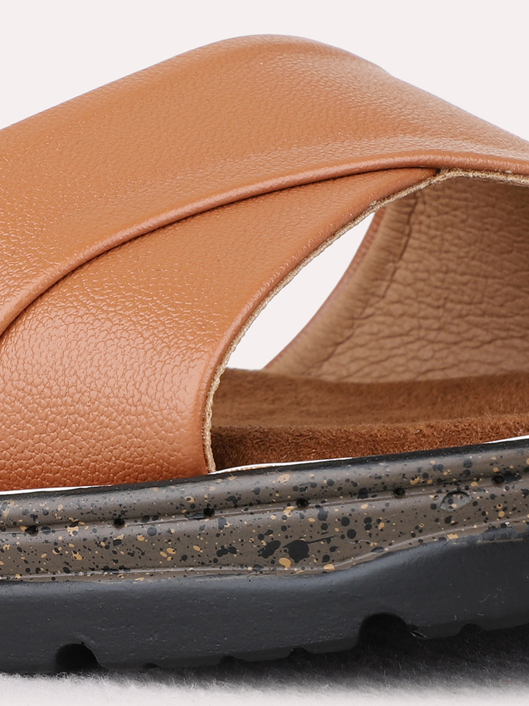 Womens Tan Casual Solid Open Toe Flats
