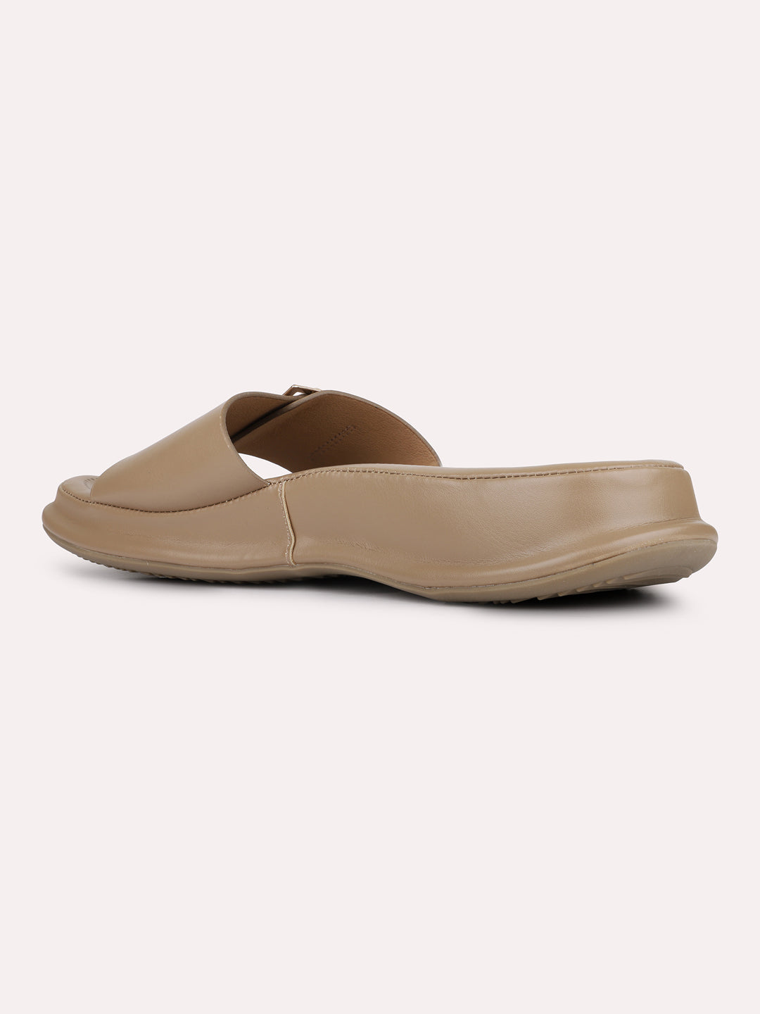 Womens Brown Casual Solid Pattern Round Toe Wedges Heels