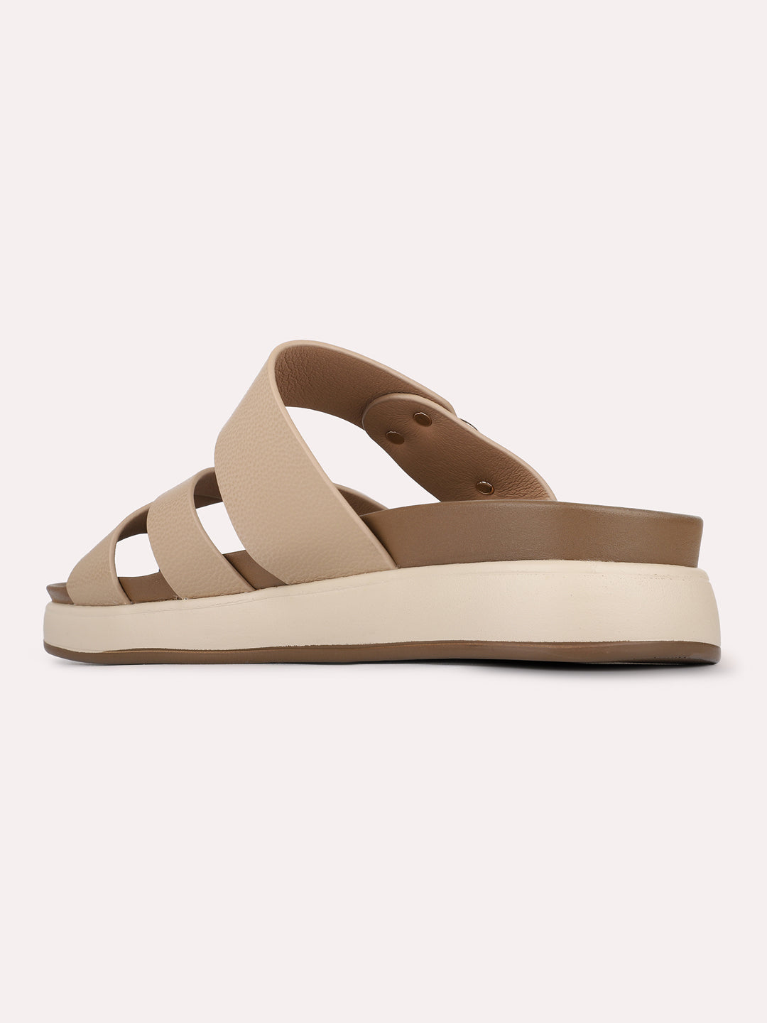 Womens Brown Casual Solid Pattern One Toe Flats