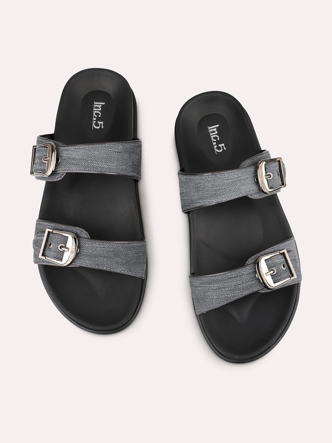 Womens Black Casual Solid Open Toe Flats