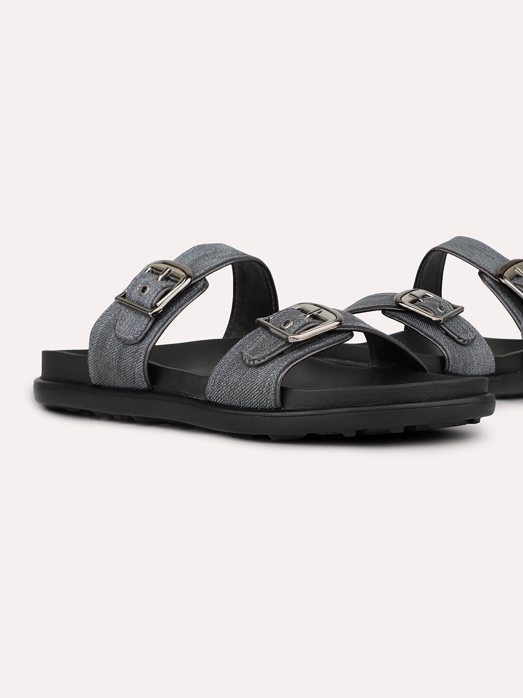 Womens Black Casual Solid Open Toe Flats