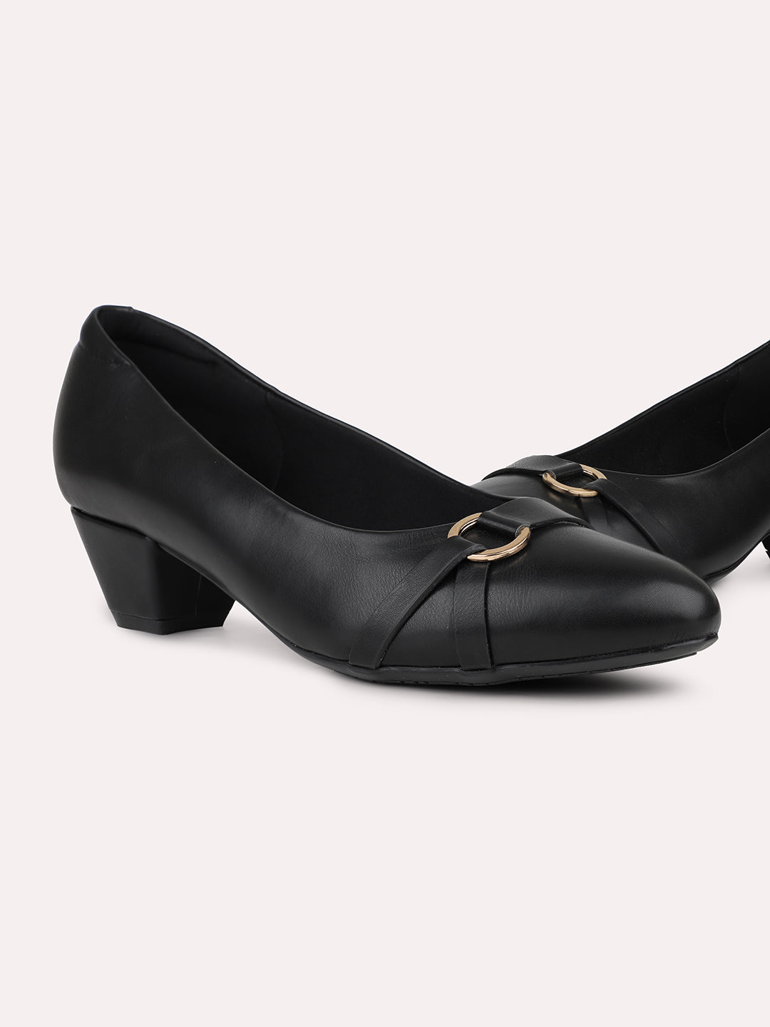 Womens Black Party Wear Solid Pumps