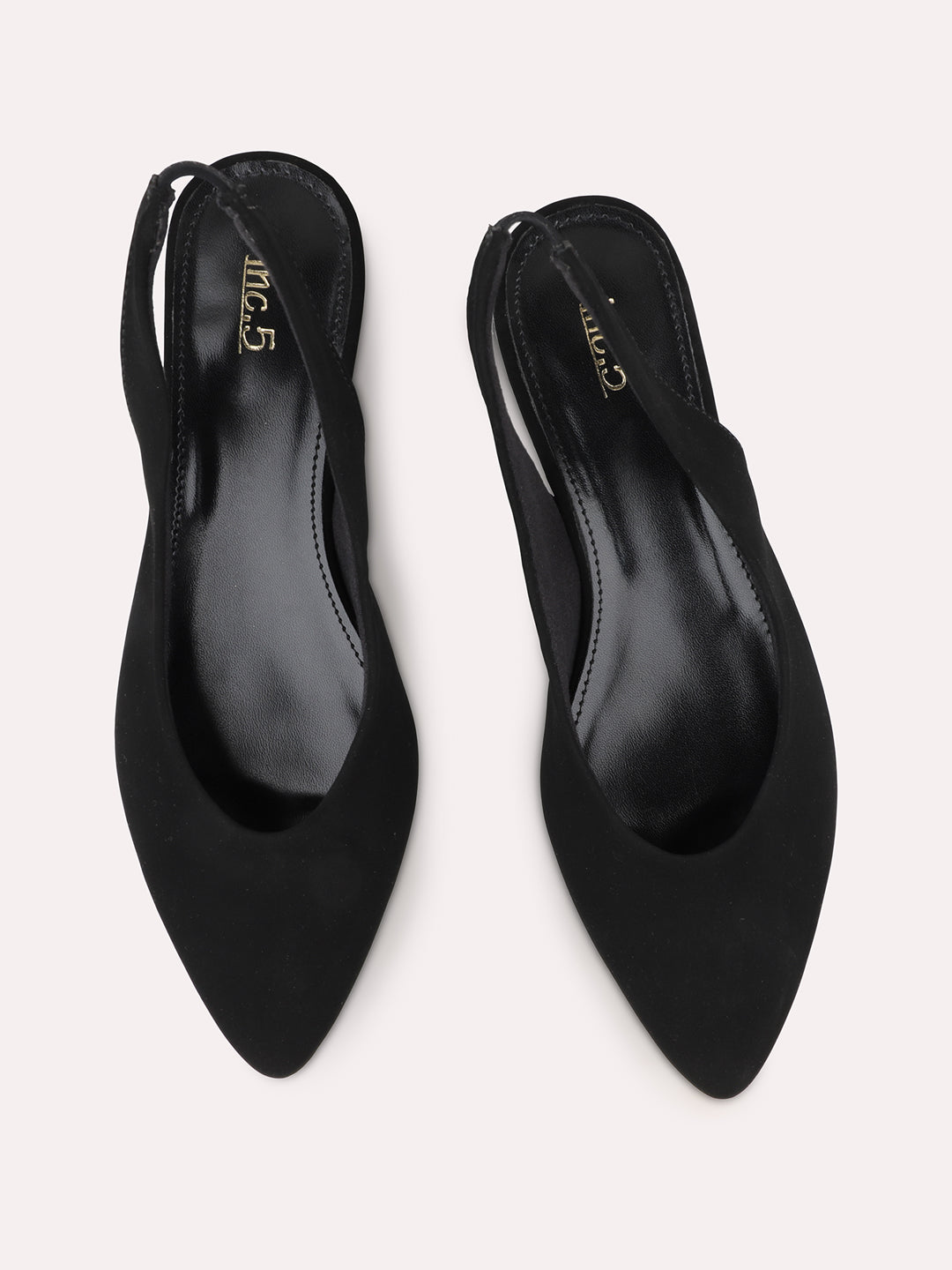 Womens Black Party Wear Solid Pointed Toe Block Heel Mule Sandals