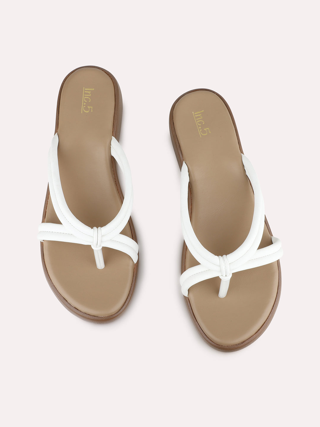 Womens White Party Wear Striped Round Toe Wedges Heels