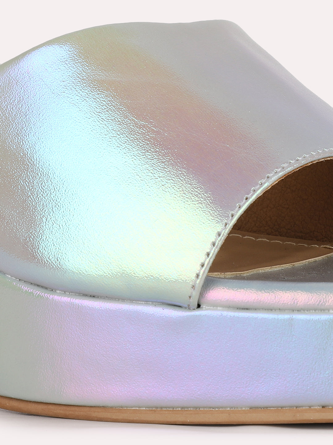 Womens Grey Party Wear Solid Round Toe Block Heels