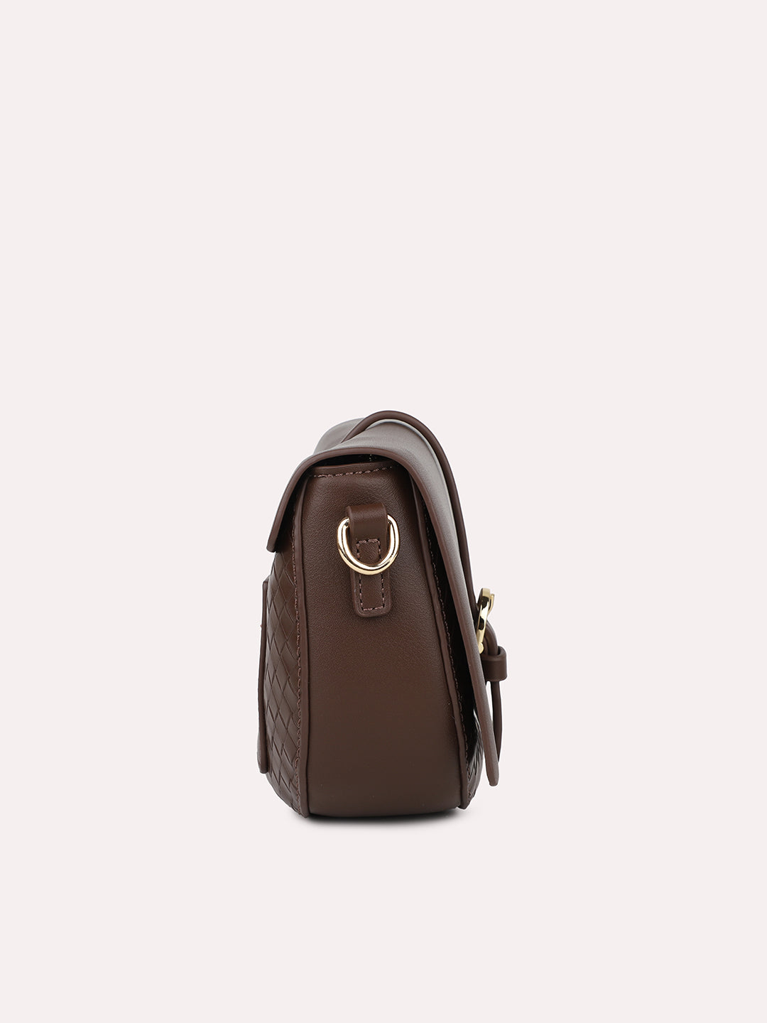 Women Dark Brown Structured Sling Bag