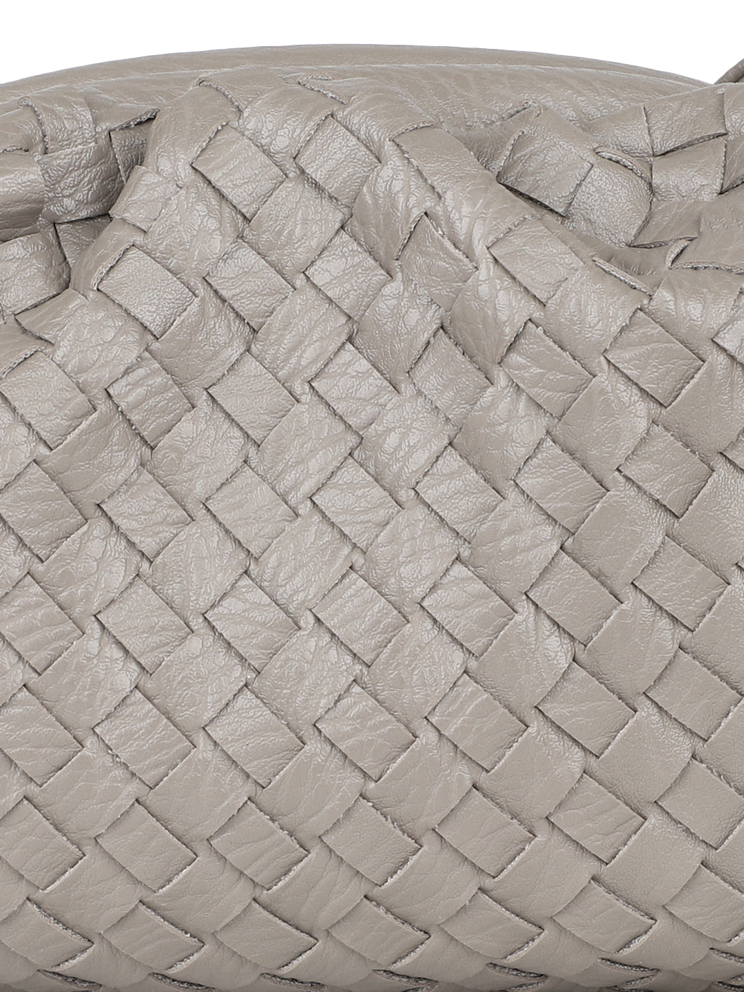 Women Grey Textured Design Solid Sling Bag