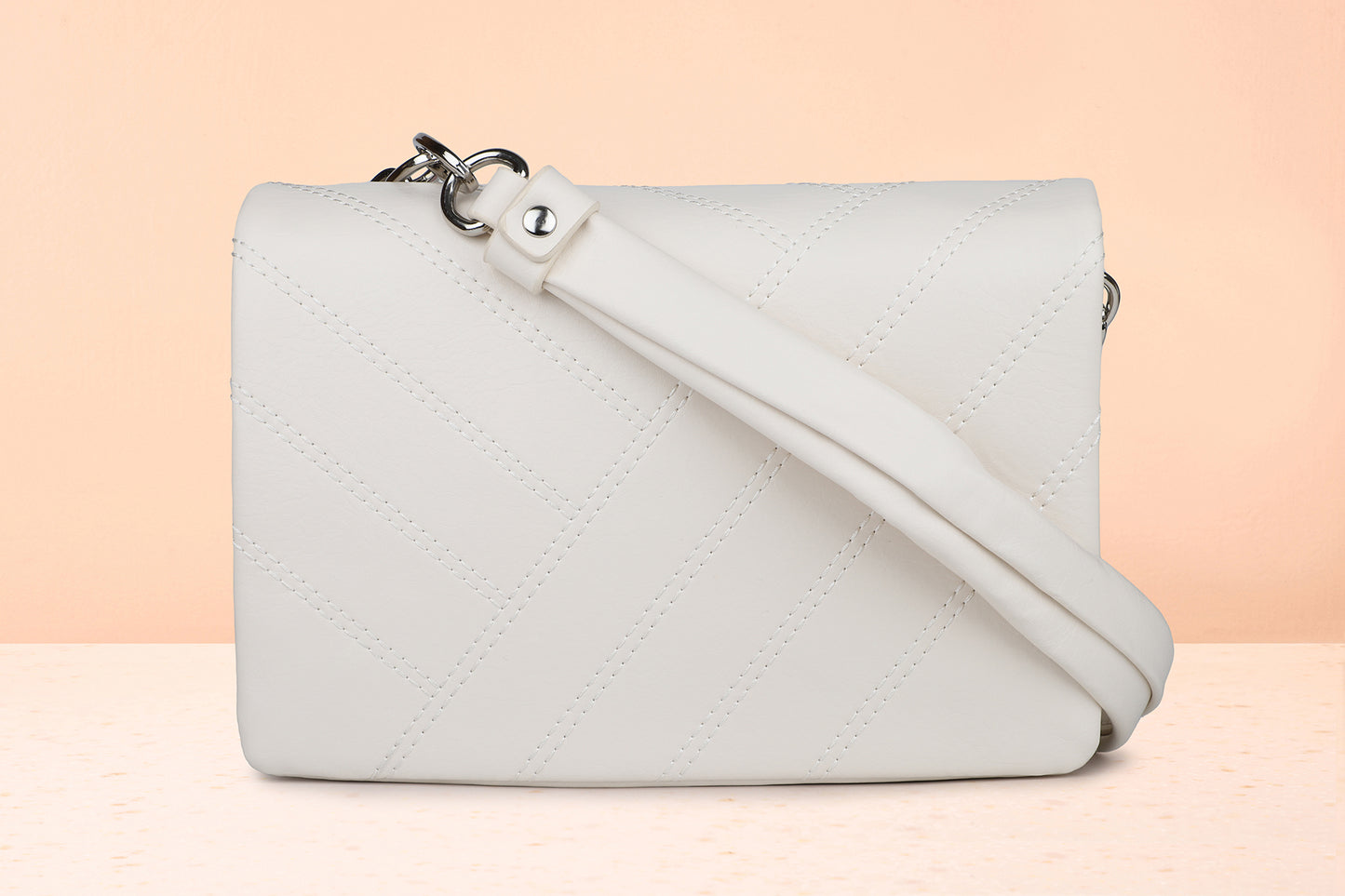 Inc.5 Women White Textured sling Bag