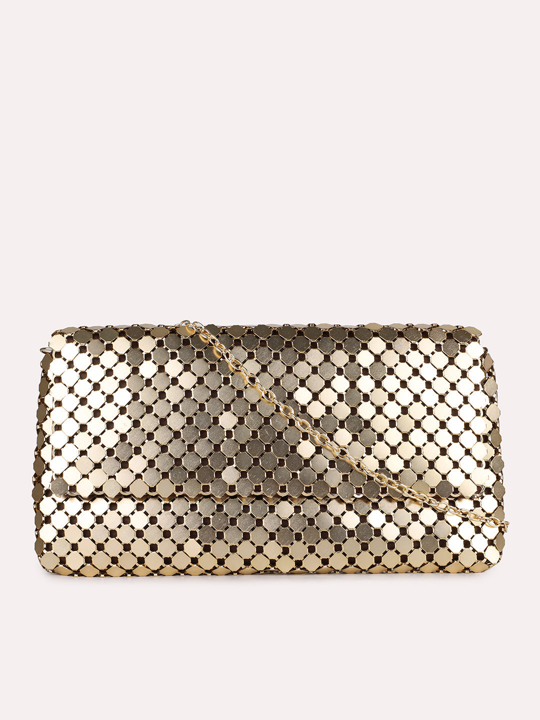 Womens Bronze Embellished Clutch