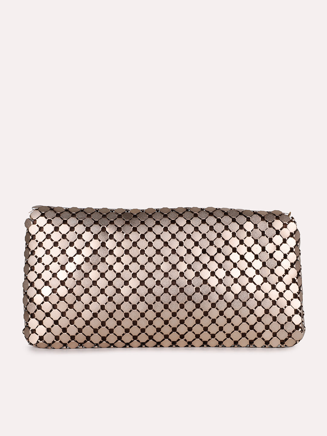 Womens Grey Embellished Clutch