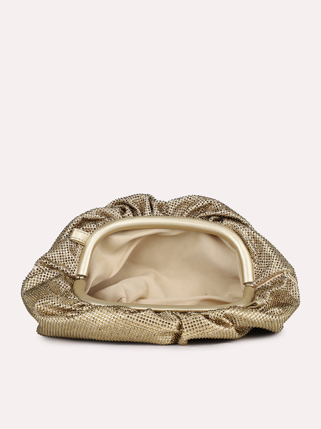 Womens Gold Embellished Pouch Potli