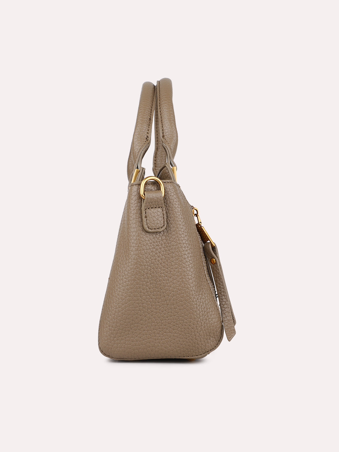 Womens Brown Textured Handbag