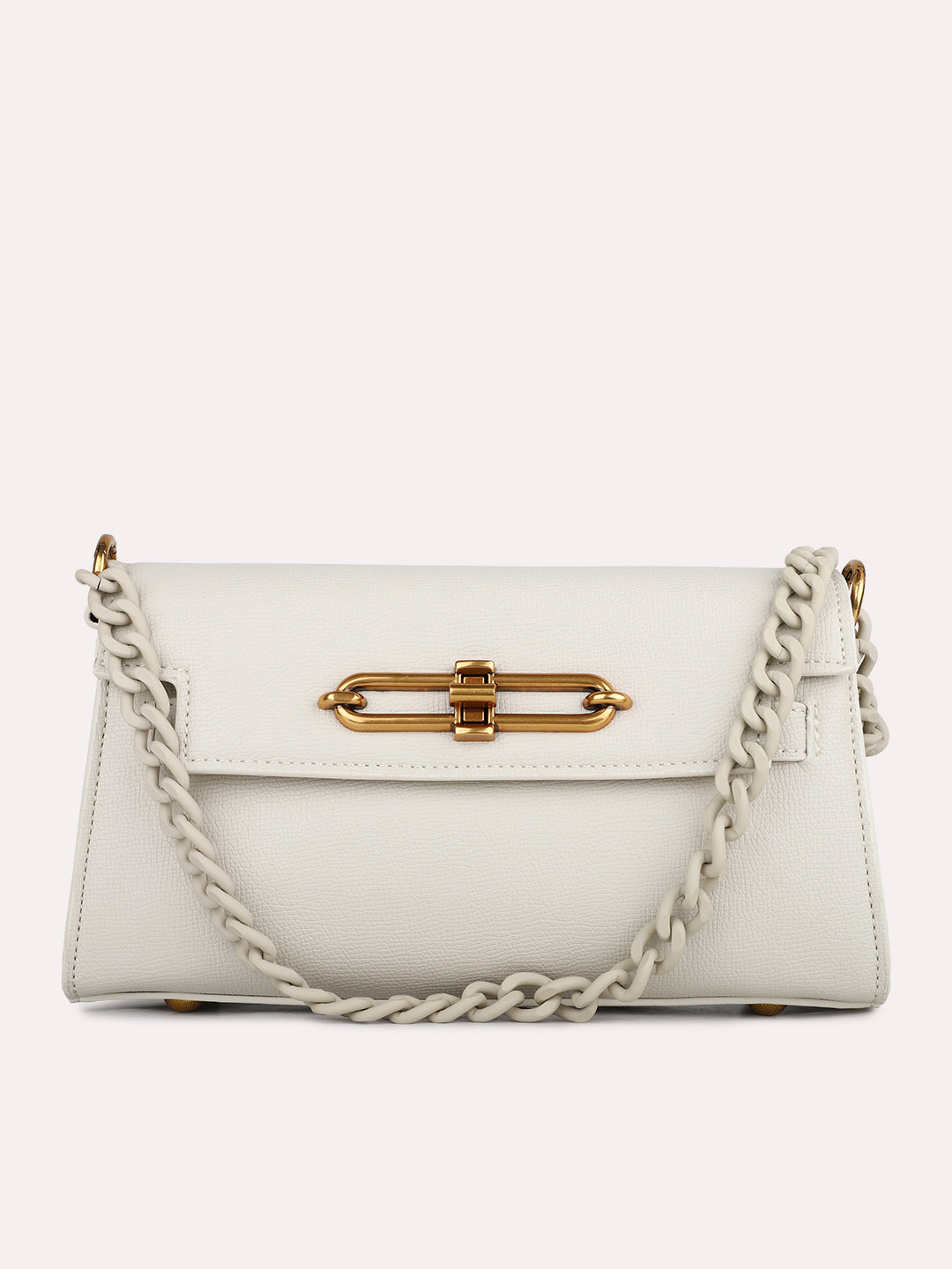 Womens Beige Textured Sling Bag