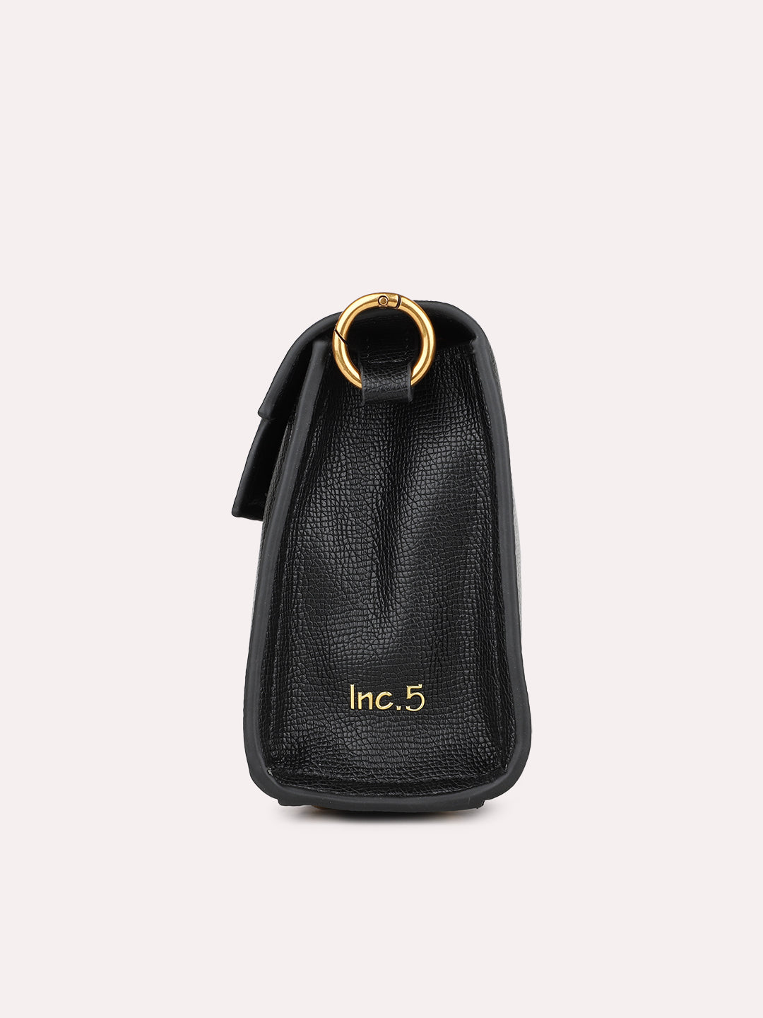 Womens Black Textured Sling Bag