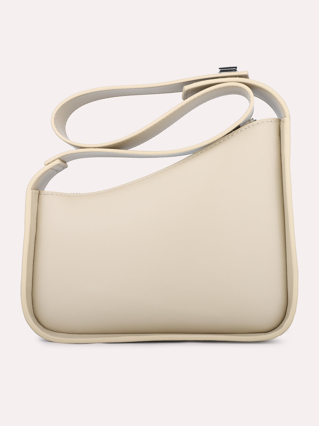 Womens Beige Solid Shoulder Bag