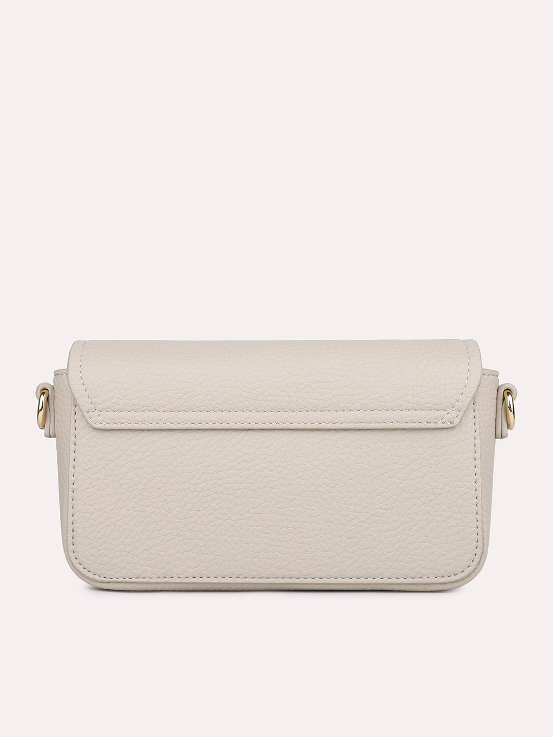 Womens Beige Textured Sling Bag