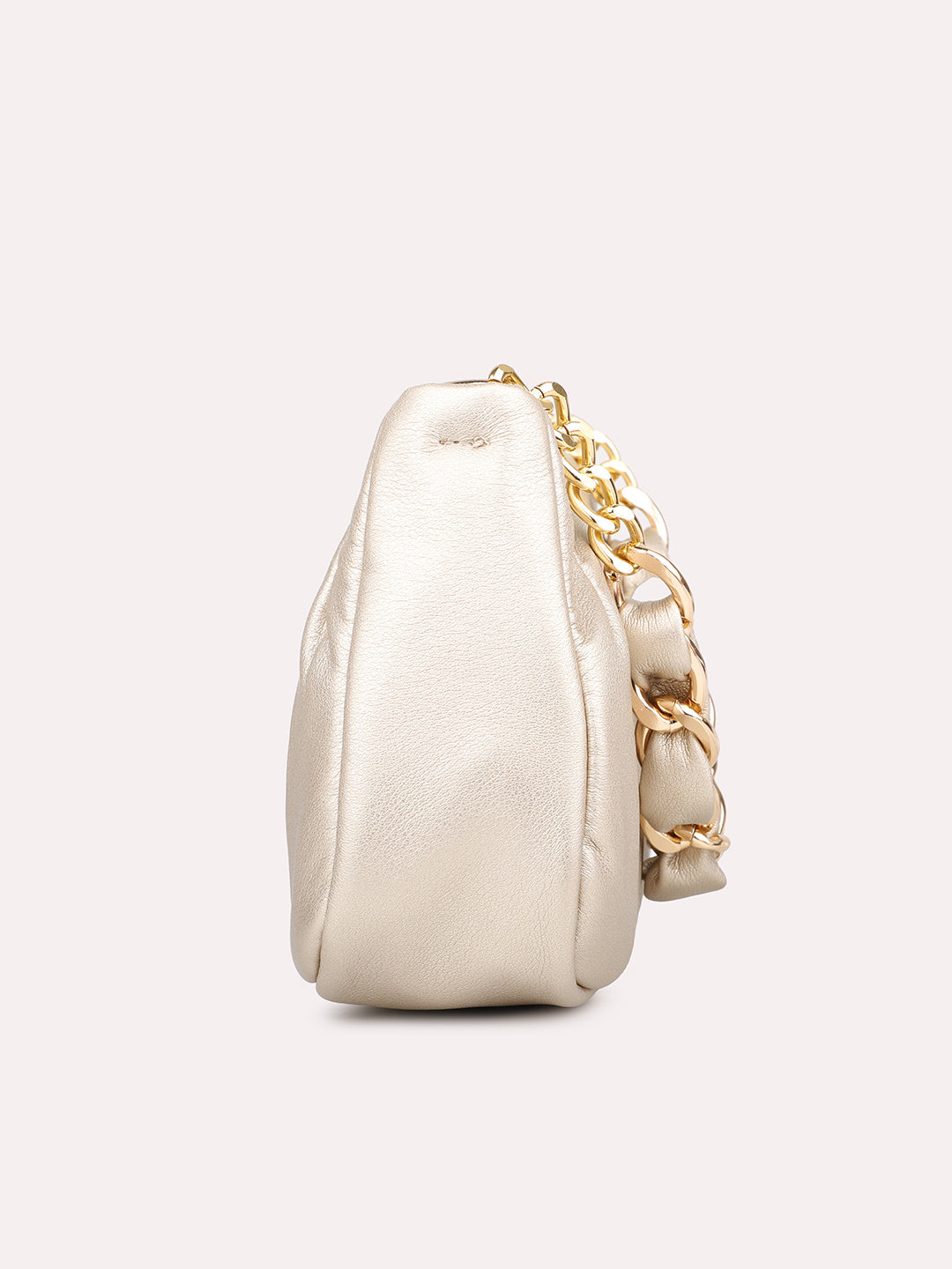 Womens Gold Embellished Sling Bag