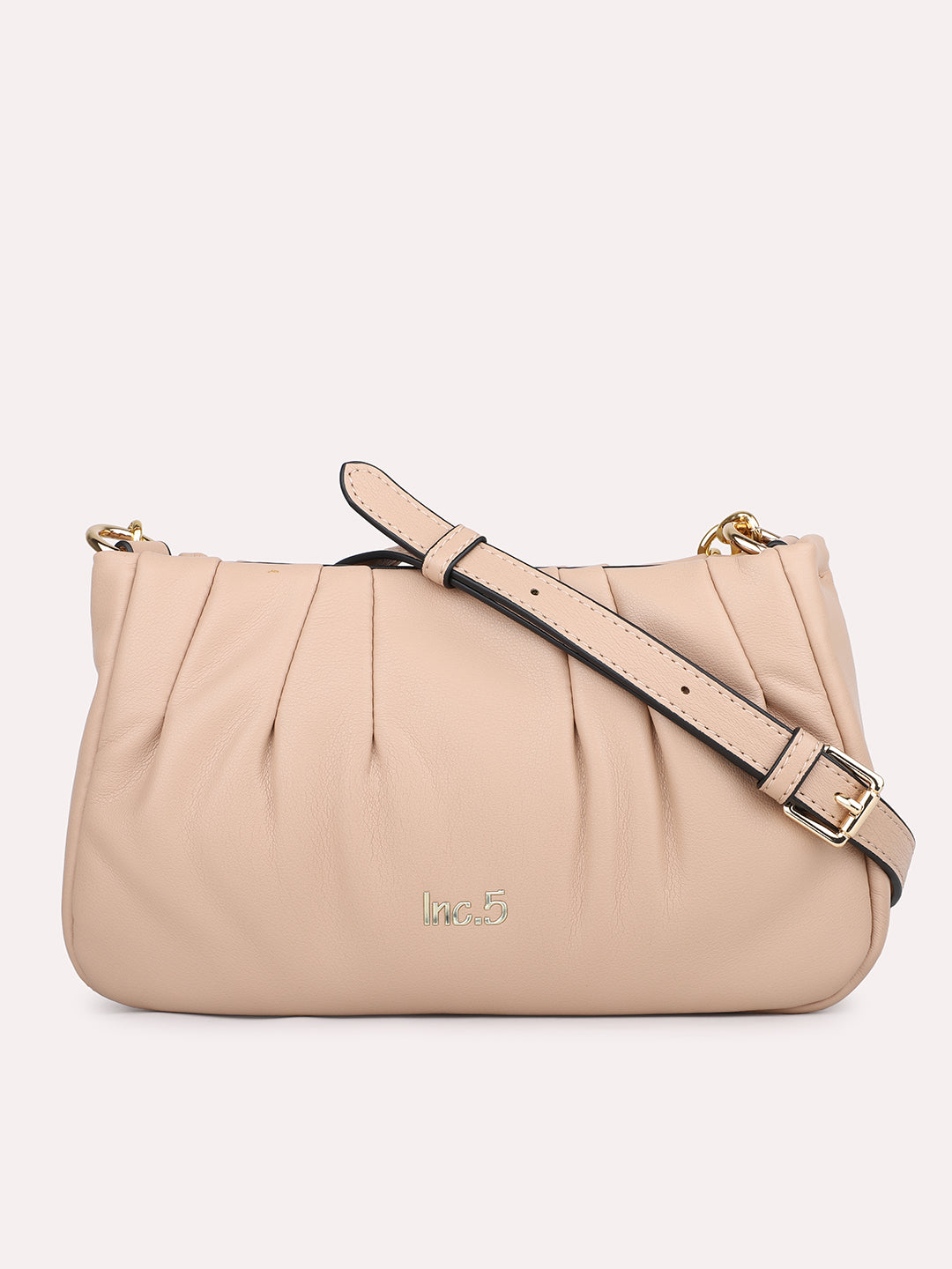 Womens Peach Embellished Sling Bag