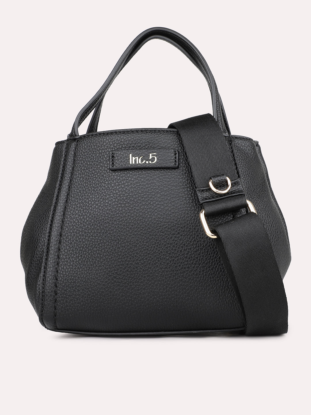 Womens Black Textured Sling Bag